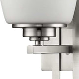 Geometric Silver Wall Sconce with Frosted Glass Shade - Homeroots - Flyclothing LLC