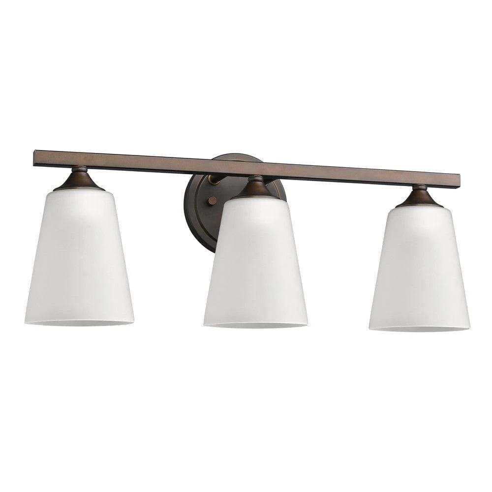 Three Light Bronze Metal Vanity Wall Light - Homeroots - Flyclothing LLC