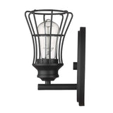 One Light Matte Black Cage Wall Sconce - Homeroots - Flyclothing LLC