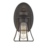 One Light Bronze Cage Wall Light - Homeroots - Flyclothing LLC