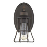 One Light Bronze Cage Wall Light - Homeroots - Flyclothing LLC