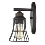 One Light Bronze Cage Wall Light - Homeroots - Flyclothing LLC