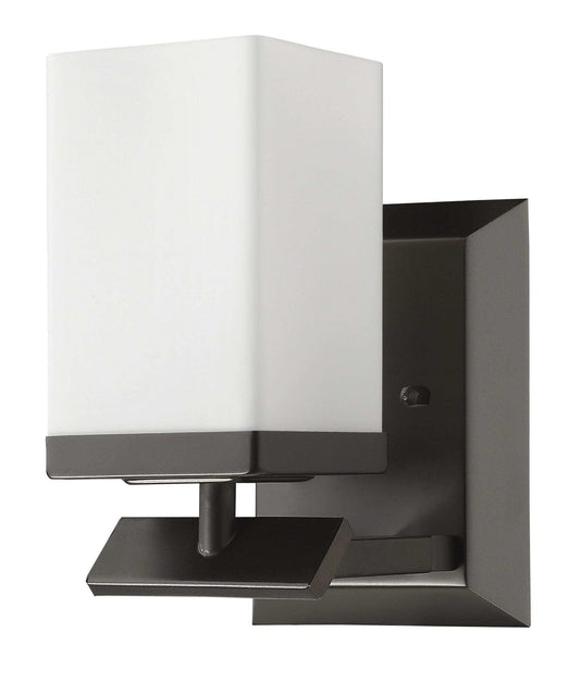 One Light Bronze Frosted Glass Wall Sconce - Homeroots - Flyclothing LLC