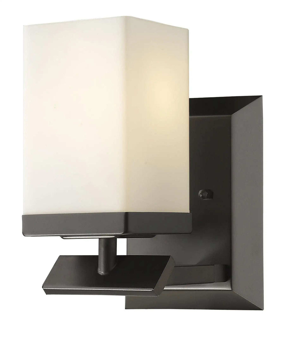 One Light Bronze Frosted Glass Wall Sconce - Homeroots - Flyclothing LLC
