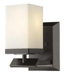 One Light Bronze Frosted Glass Wall Sconce - Homeroots - Flyclothing LLC