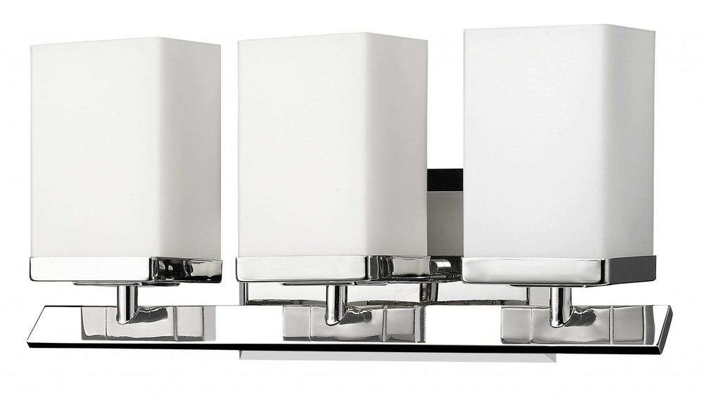 Three Light Silver Frosted Glass Wall Sconce - Homeroots - Flyclothing LLC