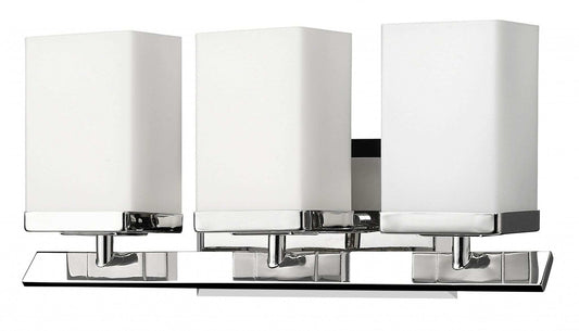 Three Light Silver Frosted Glass Wall Sconce - Homeroots - Flyclothing LLC