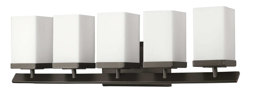 Burgundy 5-Light Oil-Rubbed Bronze Vanity Light With Etched Glass Shades - Homeroots - Flyclothing LLC