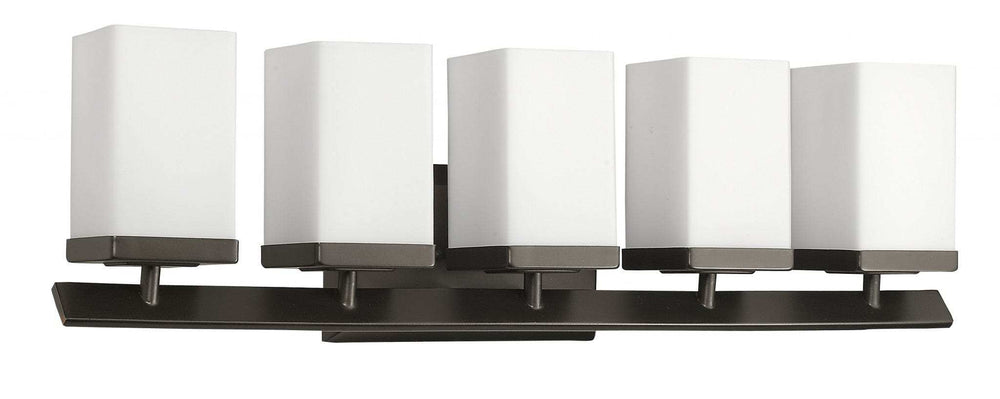 Burgundy 5-Light Oil-Rubbed Bronze Vanity Light With Etched Glass Shades - Homeroots - Flyclothing LLC