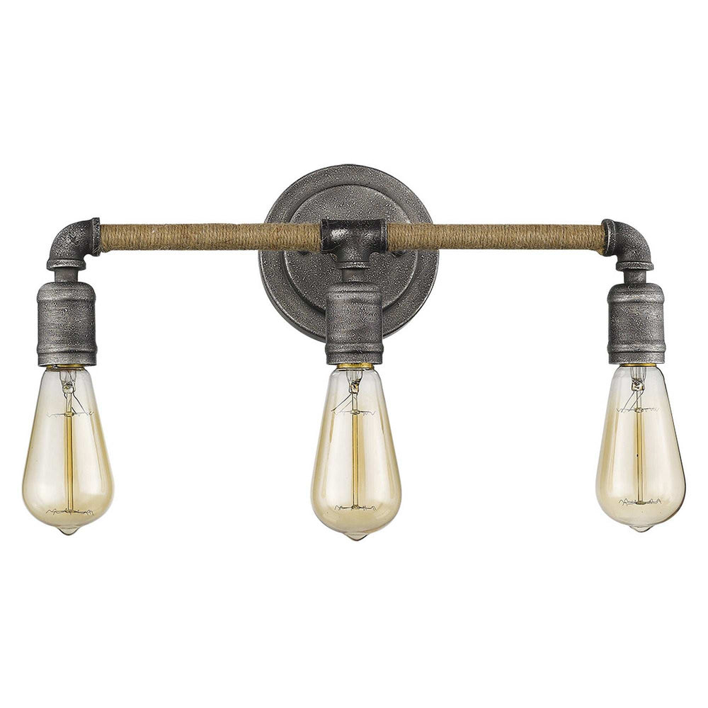 Grayson 3-Light Antique Gray Vanity - Homeroots - Flyclothing LLC