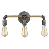 Grayson 3-Light Antique Gray Vanity - Homeroots - Flyclothing LLC