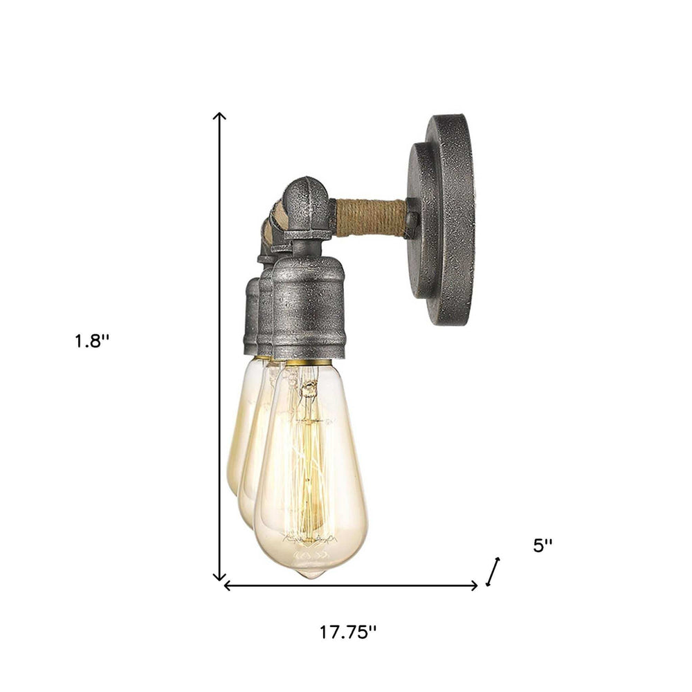 Grayson 3-Light Antique Gray Vanity - Homeroots - Flyclothing LLC