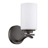 One Light Bronze and Glass Wall Sconce - Homeroots - Flyclothing LLC