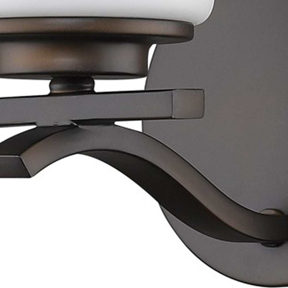 One Light Bronze and Glass Wall Sconce - Homeroots - Flyclothing LLC