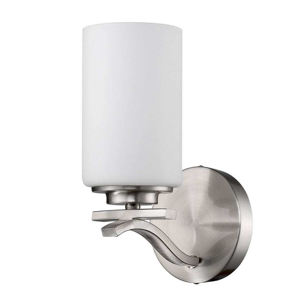 One Light Silver and Glass Wall Sconce - Homeroots - Flyclothing LLC