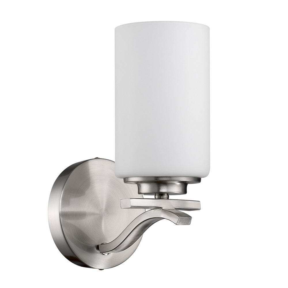 One Light Silver and Glass Wall Sconce - Homeroots - Flyclothing LLC