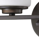 Two Light Bronze and Glass Wall Sconce - Homeroots - Flyclothing LLC