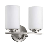 Two Light Silver and Glass Wall Sconce - Homeroots - Flyclothing LLC