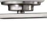 Two Light Silver and Glass Wall Sconce - Homeroots - Flyclothing LLC