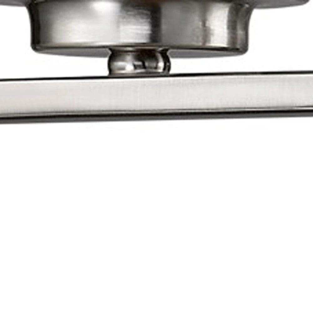 Two Light Silver and Glass Wall Sconce - Homeroots - Flyclothing LLC