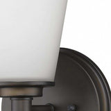 Bronze Wall Light with Frosted Glass Shade - Homeroots - Flyclothing LLC