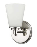 Silver Wall Light with Frosted Glass Shade - Homeroots - Flyclothing LLC