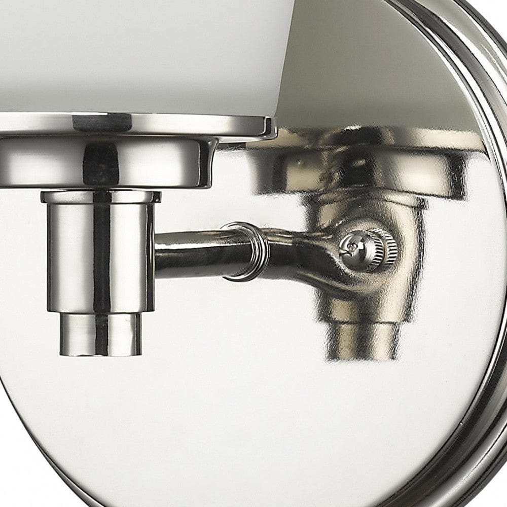 Silver Wall Light with Frosted Glass Shade - Homeroots - Flyclothing LLC