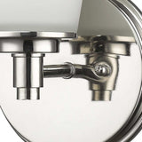 Silver Wall Light with Frosted Glass Shade - Homeroots - Flyclothing LLC