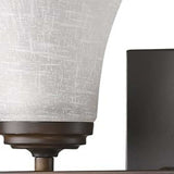 Two Light Bronze Wall Light with Tapered Glass Shade - Homeroots - Flyclothing LLC