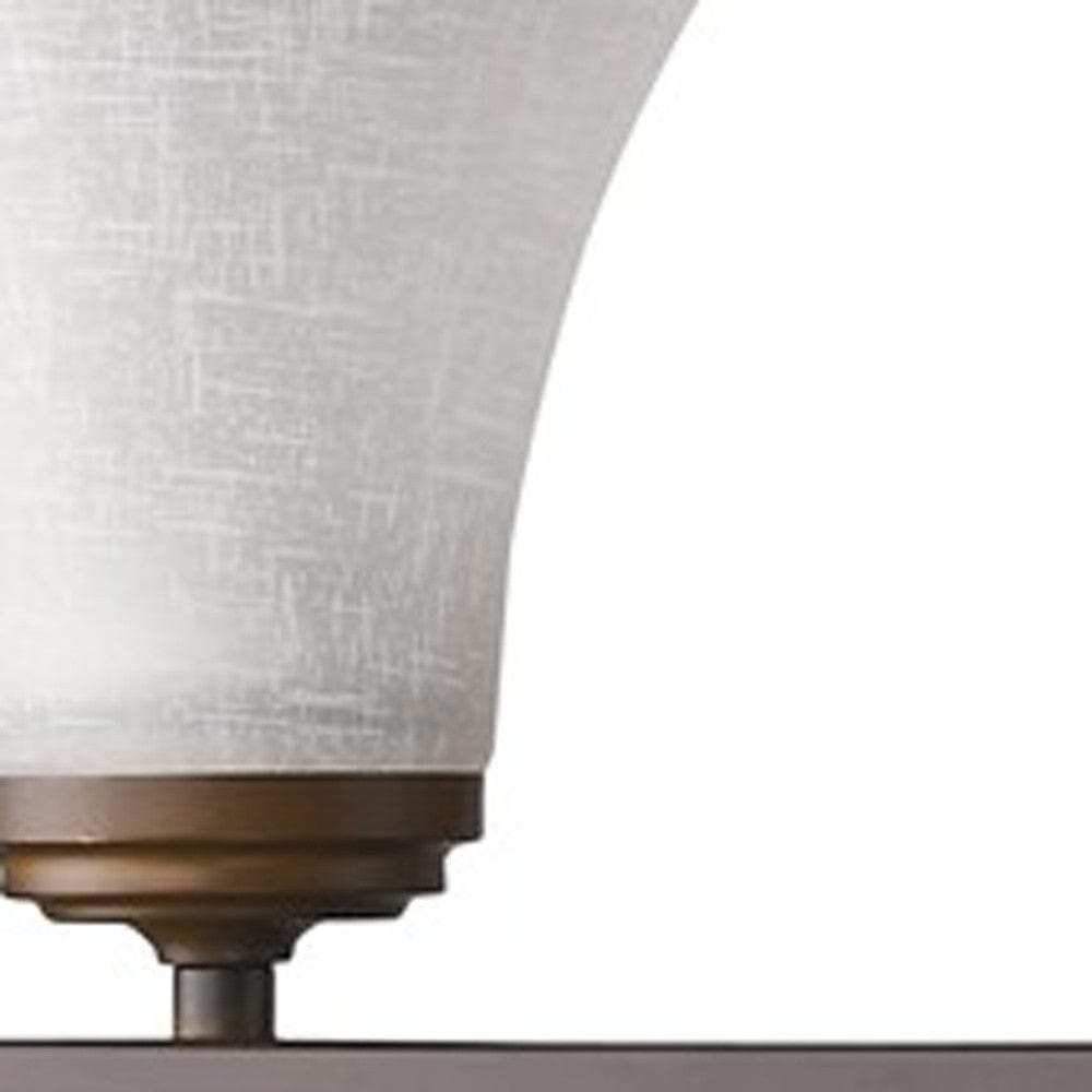 Three Light Bronze Wall Light with Tapered Glass Shade - Homeroots - Flyclothing LLC