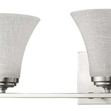 Three Light Silver Wall Light with Tapered Glass Shade - Homeroots - Flyclothing LLC