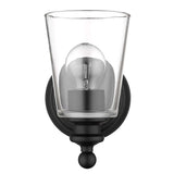 One Light Matte Black Glass Shade Wall Sconce - Homeroots - Flyclothing LLC