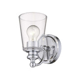 One Light Silver Glass Shade Wall Sconce - Homeroots - Flyclothing LLC