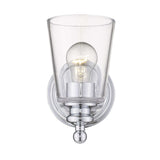 One Light Silver Glass Shade Wall Sconce - Homeroots - Flyclothing LLC