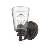 One Light Antique Bronze Glass Shade Wall Sconce - Homeroots - Flyclothing LLC