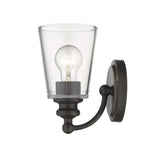 One Light Antique Bronze Glass Shade Wall Sconce - Homeroots - Flyclothing LLC