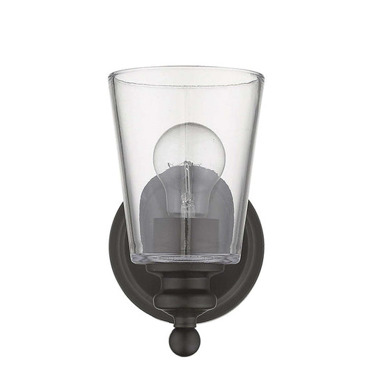 One Light Antique Bronze Glass Shade Wall Sconce - Homeroots - Flyclothing LLC