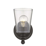 One Light Antique Bronze Glass Shade Wall Sconce - Homeroots - Flyclothing LLC