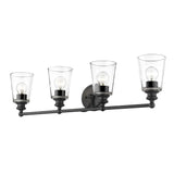 Ceil 4-Light Matte Black Vanity - Homeroots - Flyclothing LLC