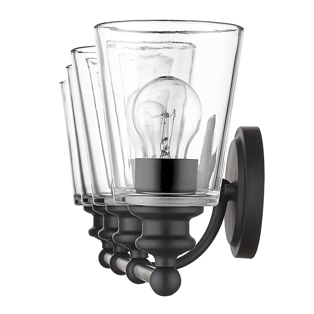 Ceil 4-Light Matte Black Vanity - Homeroots - Flyclothing LLC