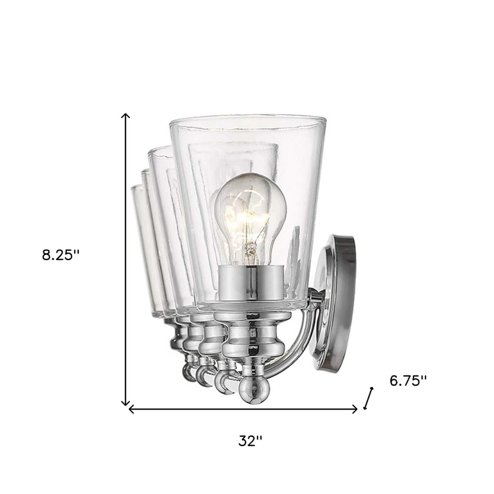 Ceil 4-Light Chrome Vanity - Homeroots - Flyclothing LLC