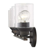 Four Light Bronze Wall Light with Clear Glass Shade - Homeroots - Flyclothing LLC