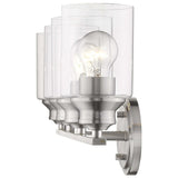 Four Light Silver Wall Light with Clear Glass Shade - Homeroots - Flyclothing LLC