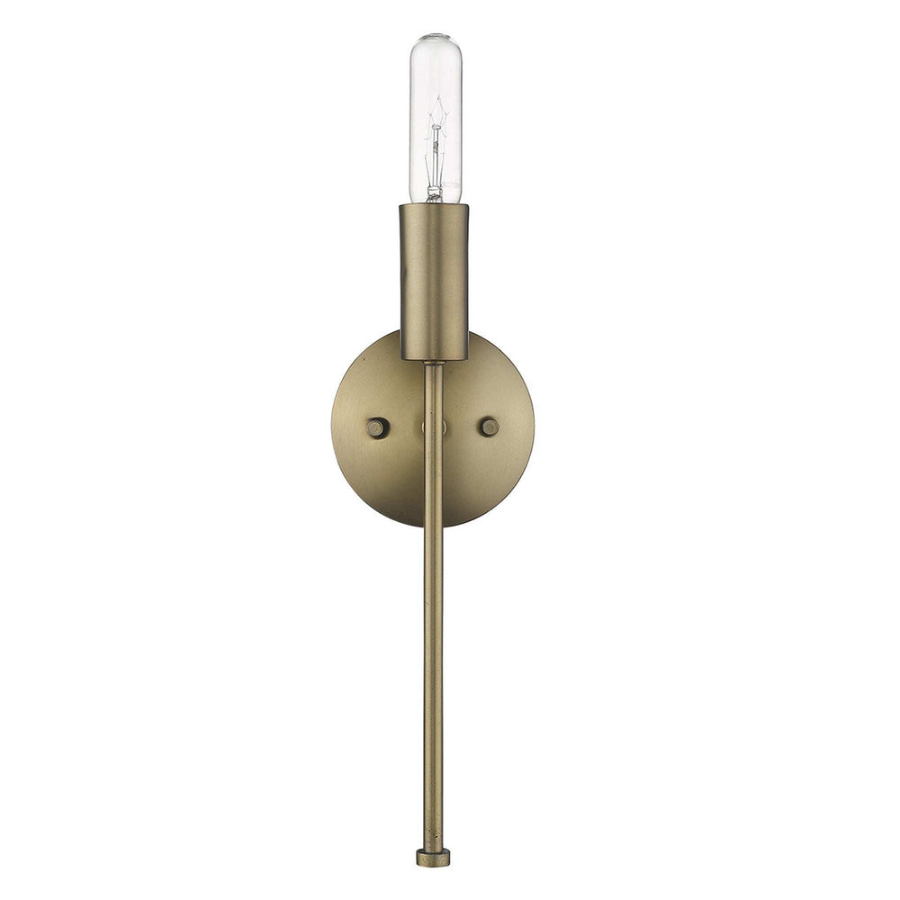 Dull Gold Narrow Bulb Wall Light - Homeroots - Flyclothing LLC