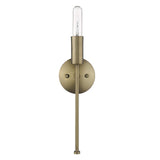 Dull Gold Narrow Bulb Wall Light - Homeroots - Flyclothing LLC