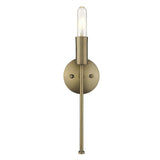 Dull Gold Narrow Bulb Wall Light - Homeroots - Flyclothing LLC