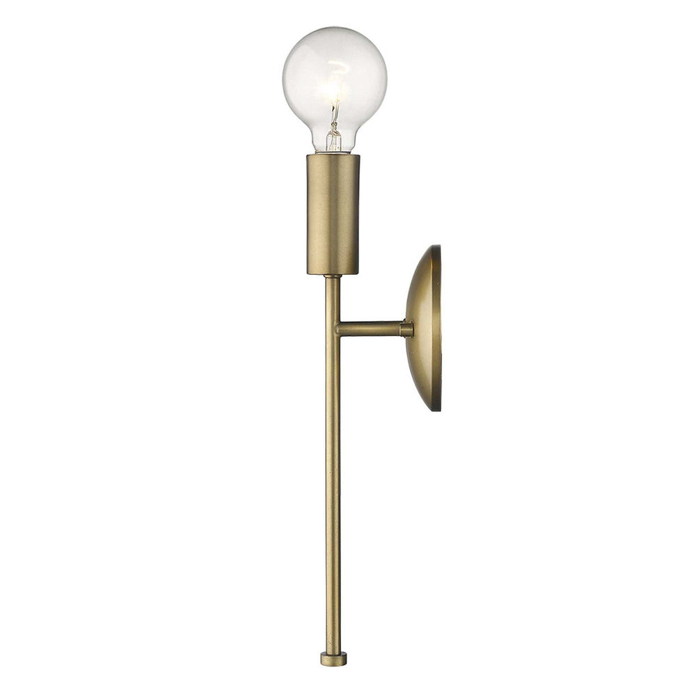 Dull Gold Narrow Bulb Wall Light - Homeroots - Flyclothing LLC