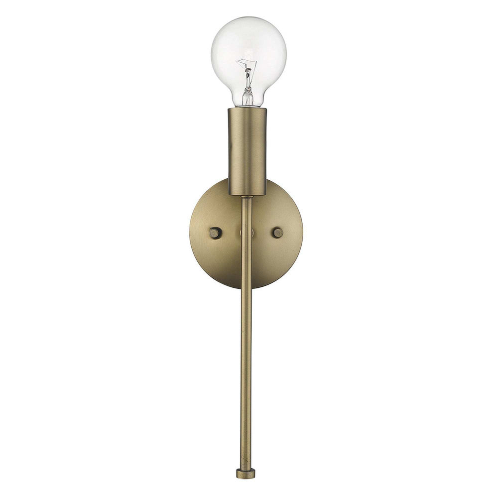 Dull Gold Narrow Bulb Wall Light - Homeroots - Flyclothing LLC