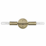 Two Light Dull Gold Narrow Bulb Wall Light - Homeroots - Flyclothing LLC