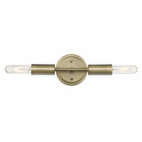 Two Light Dull Gold Narrow Bulb Wall Light - Homeroots - Flyclothing LLC